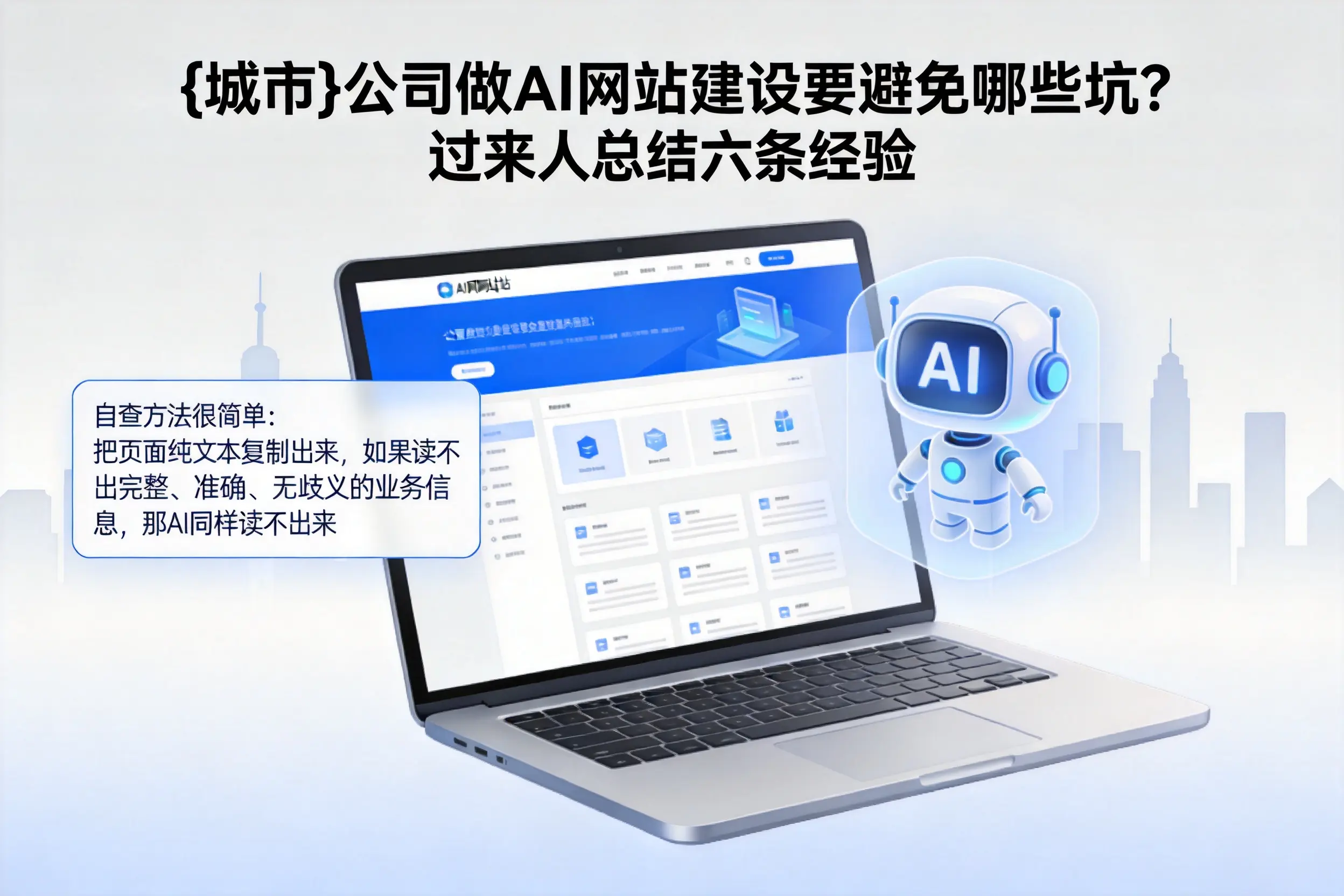 喀什公司做AI网站建设要避免哪些坑?过来人总结六条经验