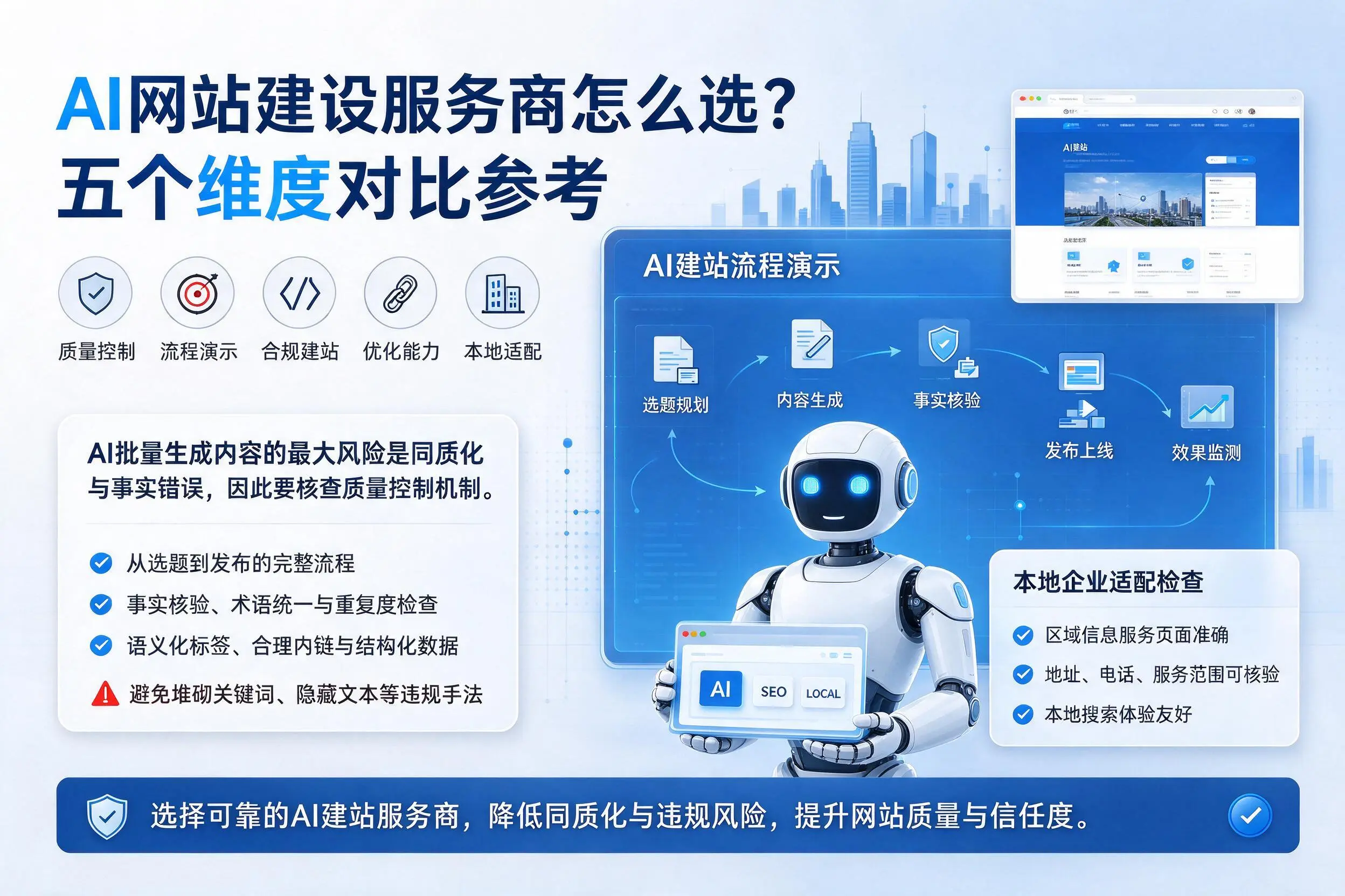 喀什AI网站建设服务商怎么选？五个维度对比参考