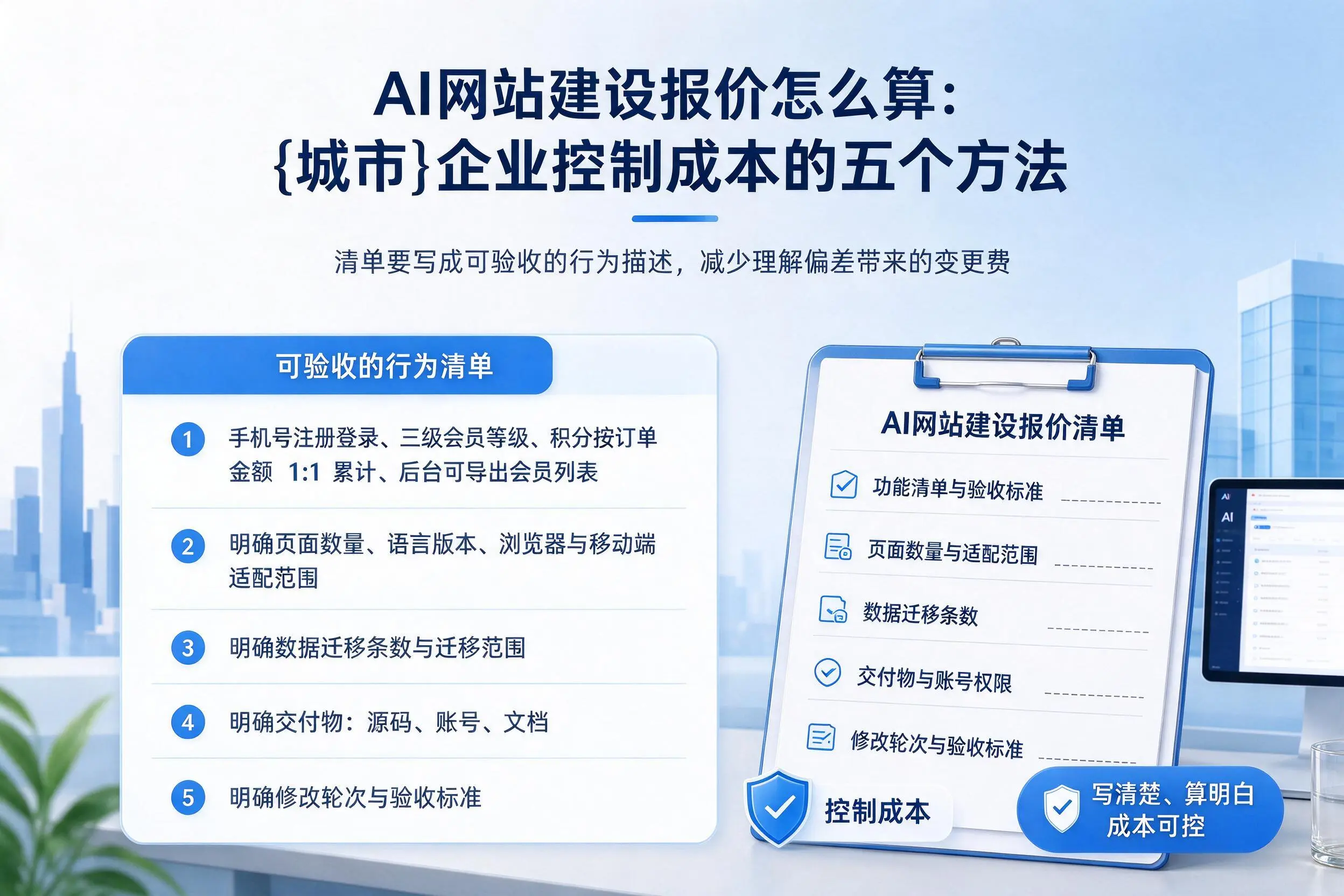 AI网站建设报价怎么算：喀什企业控制成本的五个方法